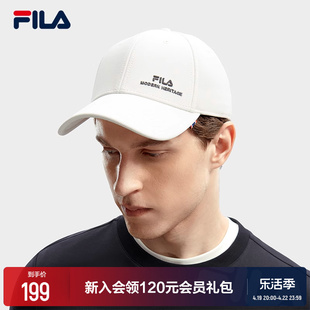 FILA 斐乐情侣款棒球帽2024春季时尚运动帽鸭舌帽遮阳帽