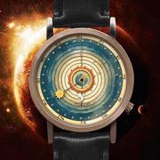 海外The Philosophers 太阳系地心说情侣皮带创意手表