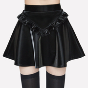 暴杂原创设计暗黑少女甜酷哥特风高腰伞裙短裙，是吸血鬼也是辣妹