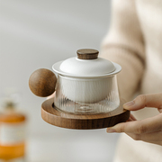 陶瓷办公室泡茶杯耐热玻璃咖啡杯茶水分离杯子创意伴手可定制