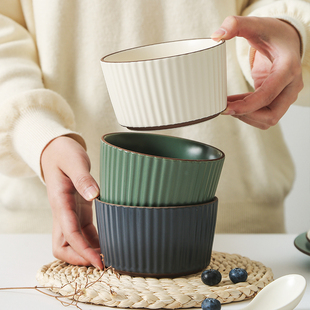 驼背雨奶奶日式网红饭碗，家用陶瓷单个面碗创意，餐具碗碟套装汤碗