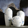 清汤卧果 陶瓷花瓶摆件三件套轻奢客厅样板间大号创意插花花器