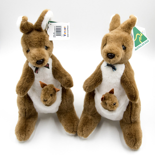 澳洲制造进口正版袋鼠毛绒玩具公仔玩偶送小朋友生日礼物节日