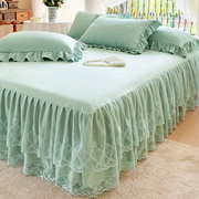 公主床罩床裙式单件蕾丝花边，欧式1.5m1.8x2.0米，2.2床套防滑保护套
