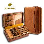cohiba高希霸雪茄盒保湿盒，便携式烟盒旅行套装打火机，雪茄剪送礼