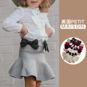 88美国Petit Maison女童羊毛半裙短裙百搭可爱蝴蝶结半身春夏