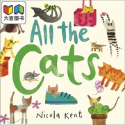 猫猫大集合allthecats英文原版儿童，绘本动物图画书精装绘本进口图书亲子童书低幼读物2-5岁名家绘本大音