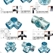 20/25mm4分6分钢管连接件镀锌圆管弯头三通铁管接头架子扣件固定