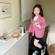女童韩版时髦西服上衣春季款儿童气质，百搭小西装外套