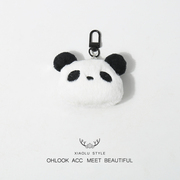 可爱熊猫包包挂饰气质背包挂件毛绒饰品甜美百搭钥匙扣