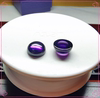 紫色彩宝紫红色锆石圆形，6mm8mm10mm12mm平底素面，光面裸石戒面镶嵌