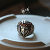 圣女天使。泰银925纯银+铜，手工天使款开口男女情侣戒指指环