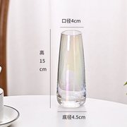欧式创意透明玻璃花瓶，小号现代简约桌面，民宿样板间装饰摆件工艺品