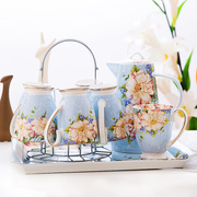陶瓷杯具套装家用骨瓷客厅，杯子茶杯水具，欧式茶具创意冷水壶耐热