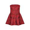 红色抹胸印花甜酷小心机设计感连衣裙女炸街收腰越南小众裙常规袖