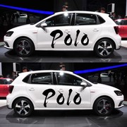 大众汽车波罗改装车贴彩条新老波罗POLO英文字母拉花个性全车身贴