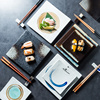 日式陶瓷盘正方盘子西餐盘，寿司盘早餐盘菜盘子家用创意平盘餐具