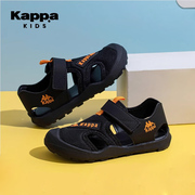 kappa卡帕儿童凉鞋夏季男童沙滩鞋，软底女童网面防滑包头鞋溯溪鞋