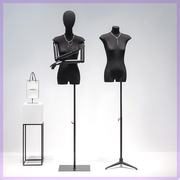 韩版扁平胸半身黑色模特道具女装服装店橱窗假人体模特展示架全身