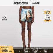 RC女士短裤 绘画印花真丝短裤Roberto Cavalli
