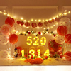 520表白浪漫布置情人节创意，室内求婚惊喜生日，场景气球装饰灯套餐