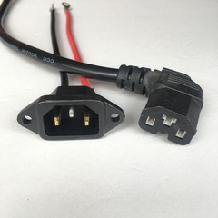 电动车铅酸锂电池品字插头通用型电源动力输出连接线公母接口一套