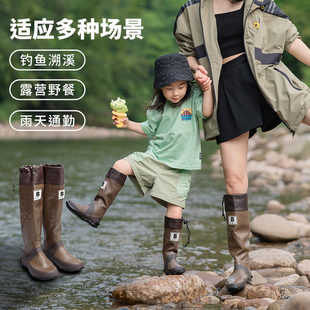 亲子档日式儿童雨靴野鸟协会日标，高筒雨靴橡胶，防滑防水靴男女同款