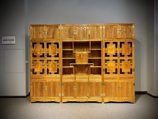 金丝楠木红木书架，置物架客厅书柜储物柜中式文件柜办公桌书柜书架