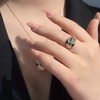 纯银微镶蛇形开口戒指女小众设计高级感2023冷淡风食指戒