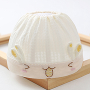 婴儿帽子夏季薄款宝宝囟门帽，0一6月新生儿胎帽护卤门帽婴幼儿夏天