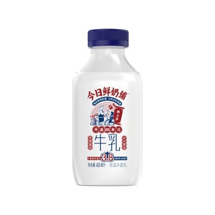 新希望牛奶大瓶3.8克蛋白质，今日鲜奶铺牛奶，455ml*5瓶