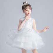2021夏装女童网纱礼服裙儿童蓬蓬，公主裙3-12岁大童六一表演服钢琴