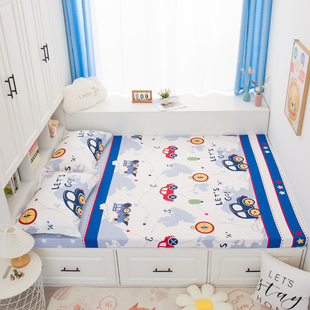 儿童纯棉榻榻米床笠定制薄棕垫床罩单件保护罩，卡通床单1.2米1.35m