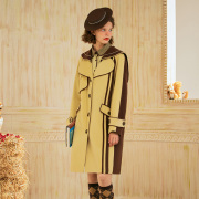 dd+迪迪加法式浅黄色，羊绒大衣女中长款纯羊毛，高级感毛呢外套