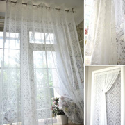 窗帘蕾丝窗纱韩式白色成品纱帘，欧式田园卧室门帘，飘窗阳台窗纱帘20