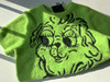 英国lazyoaf卡通可爱小狗短袖毛茸茸软糯圆领苹果绿色针织衫毛衣