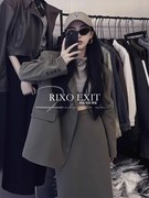 rixoexit法式气质感西装，上衣高腰半身裙女2023秋冬时尚套装裙