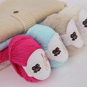 宝宝线纯棉线手编婴儿童毛衣，毛线团(毛线团)宝宝，棉线婴儿衣线织围巾编织