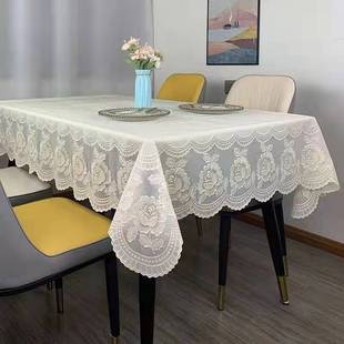 欧式桌布长方形家用餐桌防水防油防烫免洗客厅椭圆形茶几台布2023