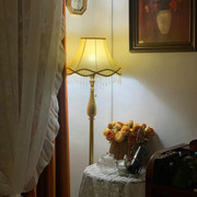 美式落地灯客厅卧室床头，立式台灯铁艺，时尚简约led遥控沙发地灯