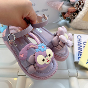 紫色凉鞋女款儿童夏季外出时尚洋气2024年夏日网红女童鞋
