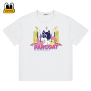 PANCOAT美式复古短袖T恤男女夏季纯棉重磅港风潮牌上衣半短袖
