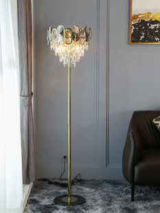欧式客厅水晶落地灯，创意个性设计师后现代，装饰复式楼意式轻奢台灯