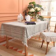 桌布长方形棉麻餐桌布茶几盖巾中式民族风圆桌盖布桌巾艺茶几台布