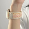 iSYOU·AppleWatch尼龙编织表带 透气舒适小手腕魔术贴iwatchs9粉