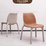 现代轻奢皮艺布艺餐椅合集面料，定制颜色可选浅深灰墨绿橙卡其米蓝