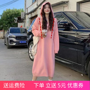 哺乳装外出秋冬韩版连帽套头毛衣甜美宽松哺乳百搭长袖孕妇连衣裙