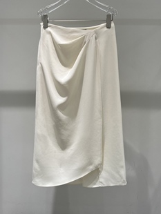 西装半身裙 时尚都市气质款褶皱高腰设计感开叉中长款 包臀裙0.37