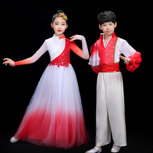 六一儿童演出服万疆开场舞大摆裙舞蹈服歌伴舞灯火里的中国舞蹈服