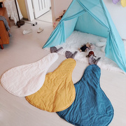 ins创意儿童爬行游戏地垫，鸭梨墙壁装饰地毯床边门口脚垫拍照道具